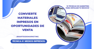 Marketing impreso para empresas con materiales comerciales estratégicos.